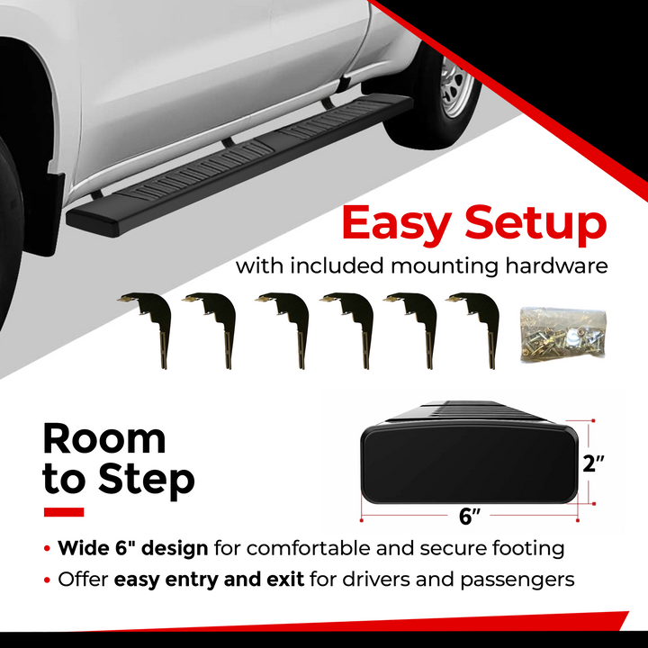 GMC Sierra 2500/3500 6" Aluminum Running Boards