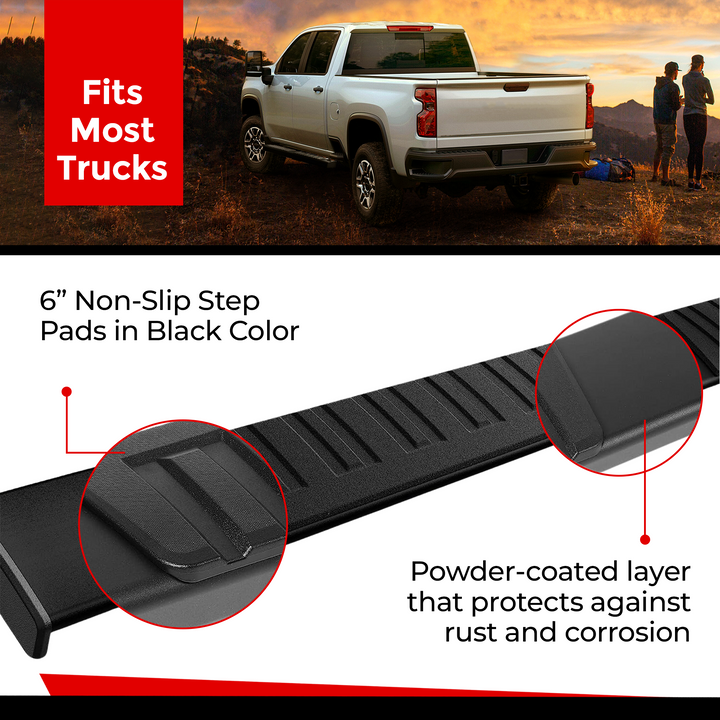 Chevrolet Silverado 1500 6" Aluminum Running Boards