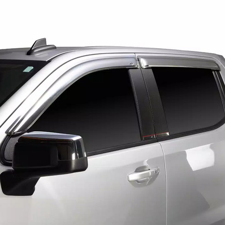 Chevrolet Silverado 1500 Chrome Outside Mount Window Visors | AVS
