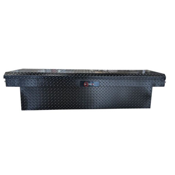 Black Single Lid Push Button Release Saddle Box | 17" X 19" X 70" | Enthuze