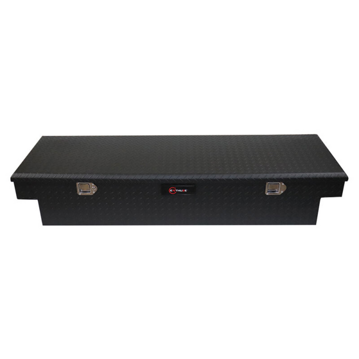 Black Single Lid Paddle Handle Release Saddle Box | 69.75" X 13.2" X 20" | Enthuze