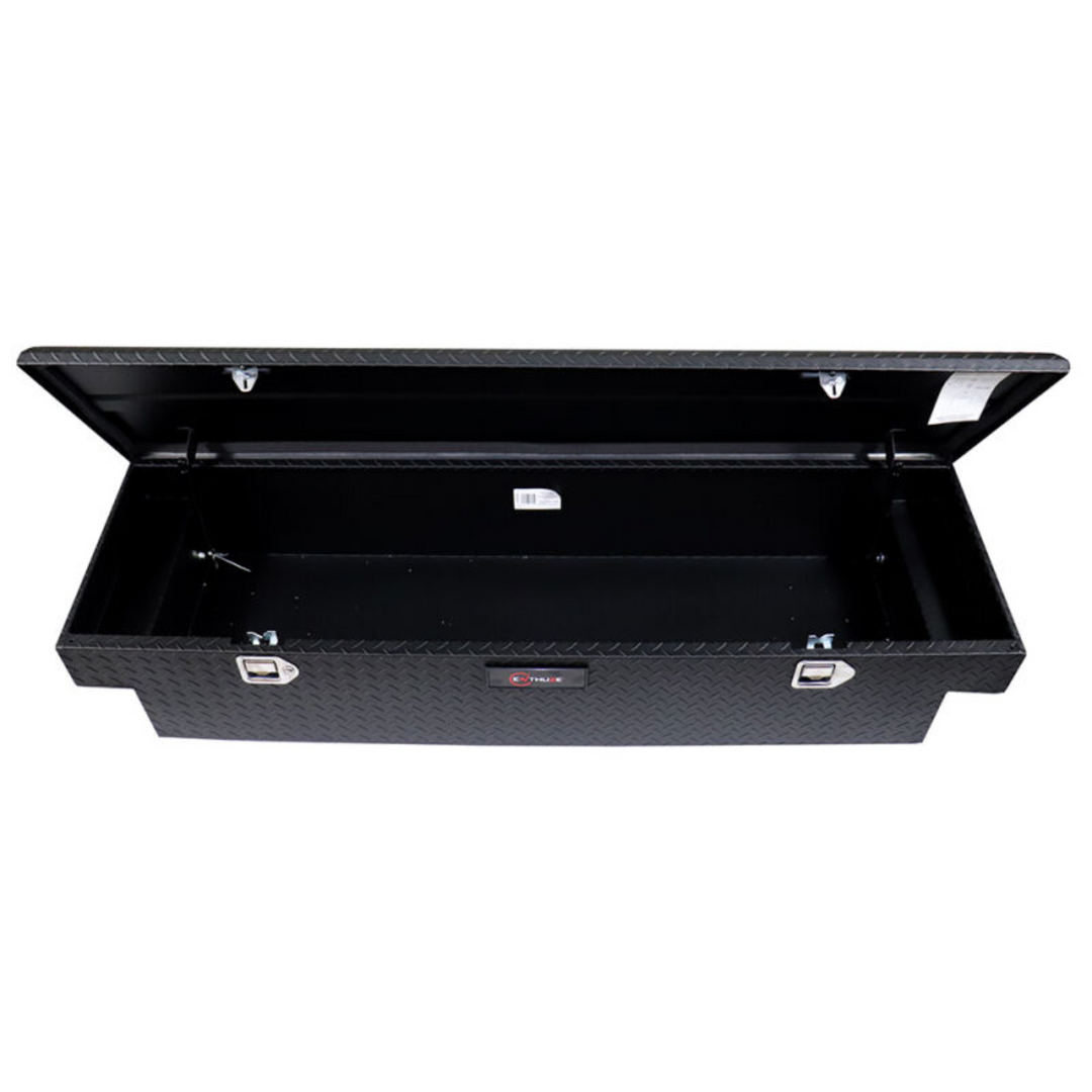Black Single Lid Paddle Handle Release Saddle Box | 69.75" X 13.2" X 20" | Enthuze