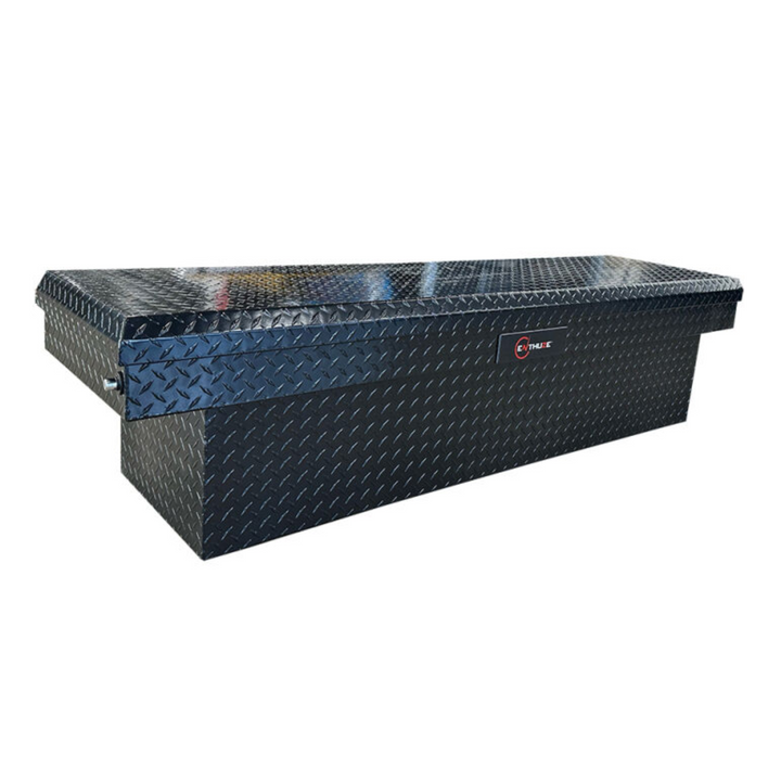 Black Single Lid Push Button Release Saddle Box | 17" X 19" X 70" | Enthuze