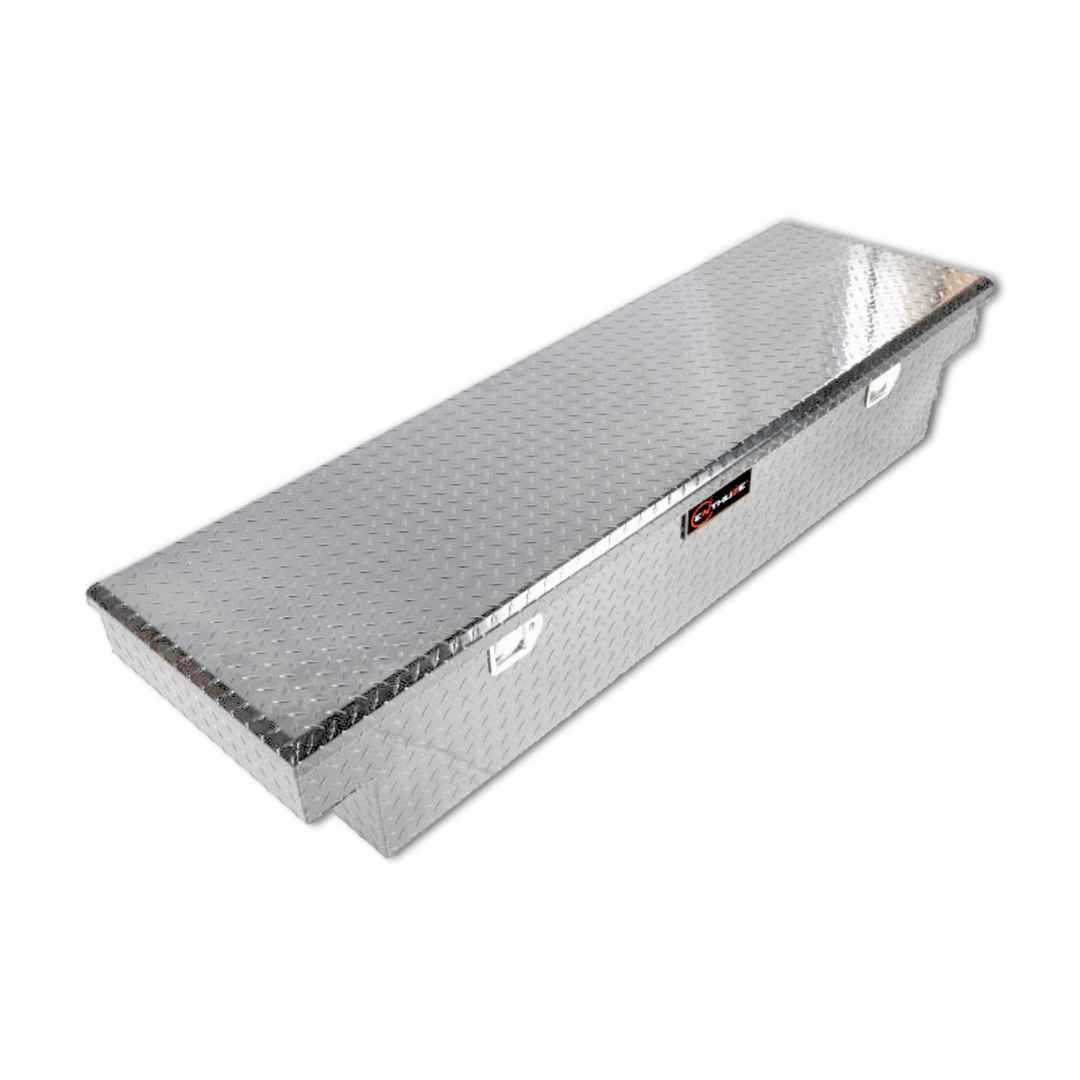 Single Lid Push Button Release Saddle Box | 17" X 19" X 70" | Enthuze