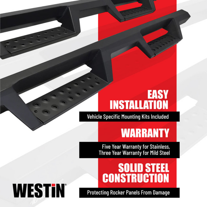 Chevrolet Silverado 1500 Westin HDX Drop Nerf Bars Textured Black Steel | Clearance Sale