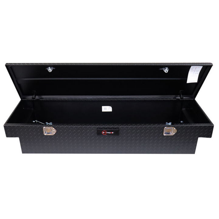 Black Single Lid Paddle Handle Release Saddle Box | 69.75" X 13.2" X 20" | Enthuze