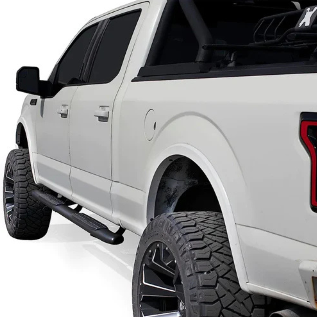 Chevrolet Silverado 1500 4" Black Oval Side Steps