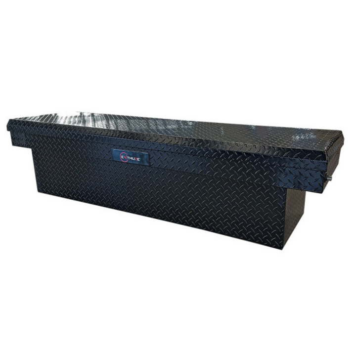 Black Single Lid Push Button Release Saddle Box | 17" X 19" X 70" | Enthuze