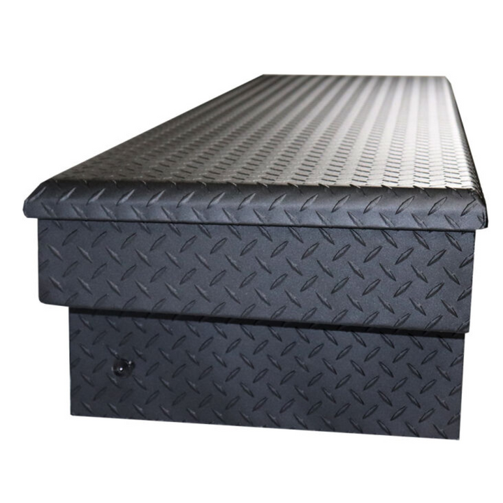 Black Single Lid Paddle Handle Release Saddle Box | 69.75" X 13.2" X 20" | Enthuze