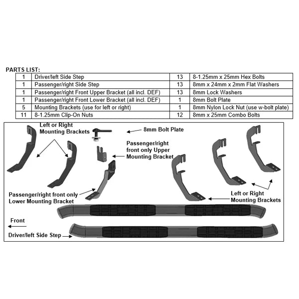 Jeep Gladiator 4" Black Oval Side Steps